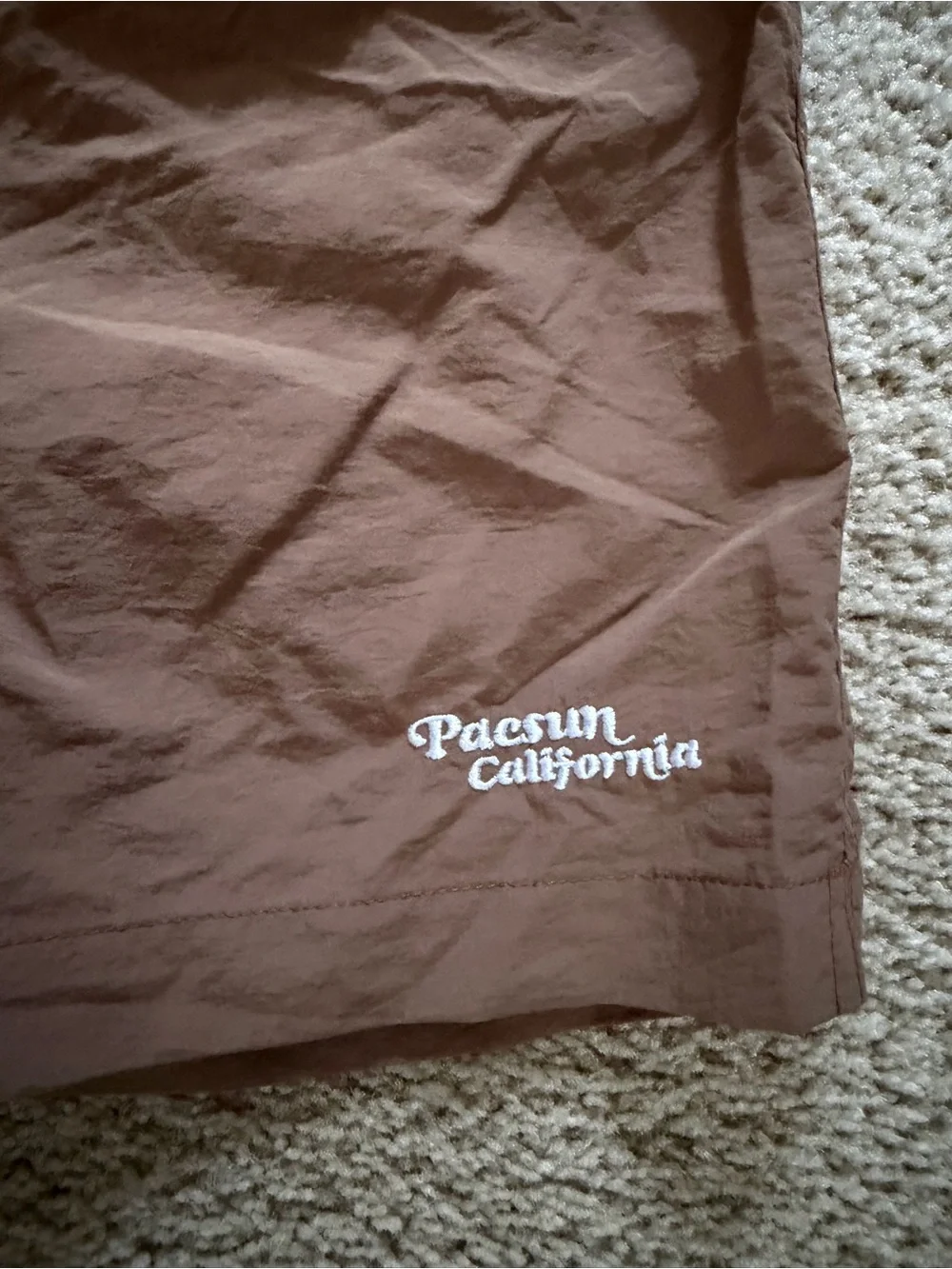 PacSun Kids' Brown Elastic-Waist Swim Trunks large new no tag
